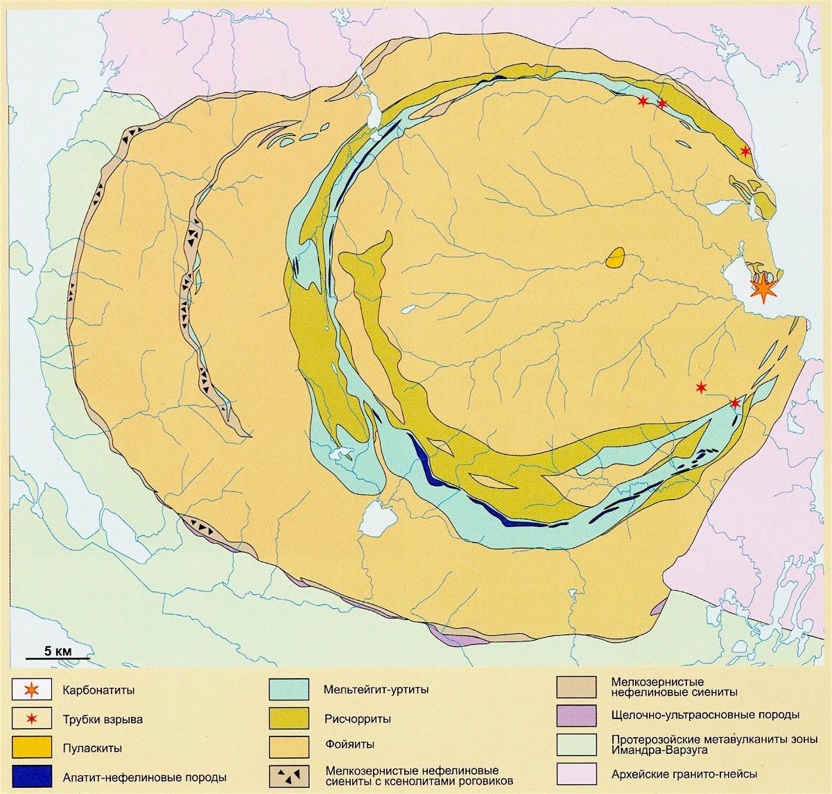 Геологическая карта Хибин