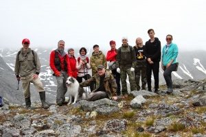 Команда участников тура «Хибинские казаки 2019» на перевале западный Петрелиус